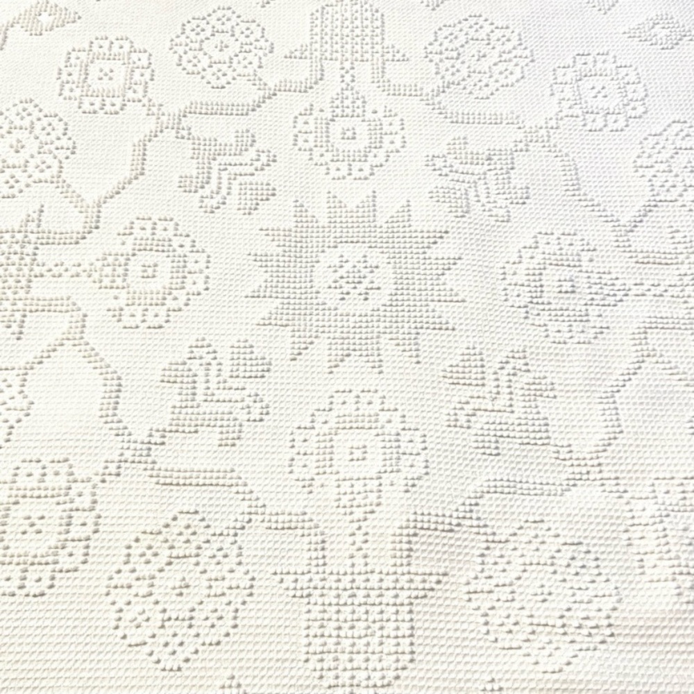 Vintage Bates Chenille Blanket White Twin Bedding - Picture 2 of 13